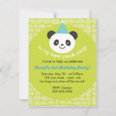 Uitnodiging van Panda Birthday Party (Achterkant)
