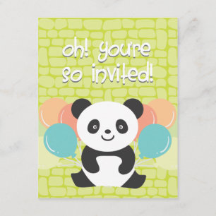Uitnodiging van Panda Birthday Party