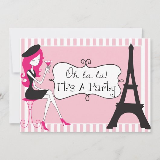 Uitnodiging van Parijs met als geboortedag (Voorkant)