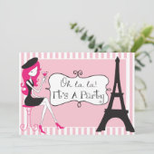 Uitnodiging van Parijs met als geboortedag (Staand voorkant)