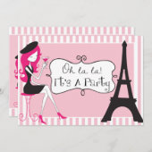 Uitnodiging van Parijs met als geboortedag (Voorkant / Achterkant)