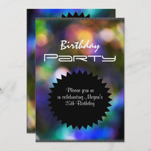 Uitnodiging van partij met gevarendag (Voorkant / Achterkant)