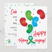 Uitnodiging van partijen met een niertong (Voorkant / Achterkant)