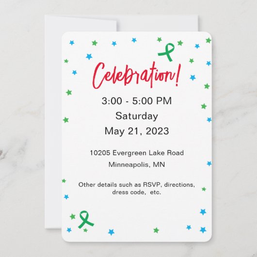 Uitnodiging van partijen met een niertong (Achterkant)