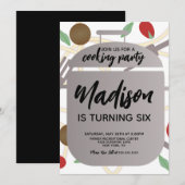 Uitnodiging van pasta Koking Birthday Party (Voorkant / Achterkant)