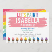 Uitnodiging van pasteelschilderpartij (Voorkant / Achterkant)