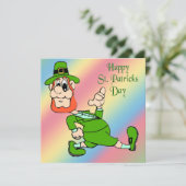 Uitnodiging van Patrick's Day Leprechaun Party (Staand voorkant)