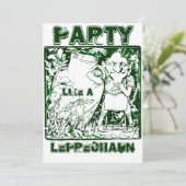 Uitnodiging van Patrick's Day Leprechaun Party (Staand voorkant)