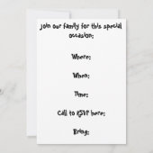 Uitnodiging van Penguin Family Girl (Achterkant)