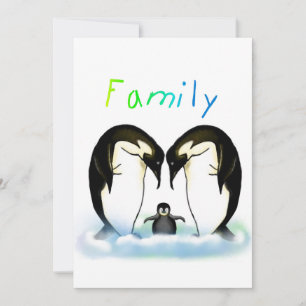 Uitnodiging van Penguin Family Girl