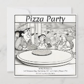 Uitnodiging van persoonlijke Pizza-partij (Voorkant)