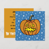 Uitnodiging van persoonlijke Pumpkin Halloween-par (Voorkant / Achterkant)