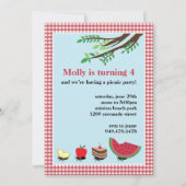 Uitnodiging van Picnic Birthday Party (Voorkant)