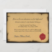 Uitnodiging van piratenpartij voor de verjaardagsd (Achterkant)