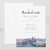 uitnodiging van Pittsburgh Bachelorette (Voorkant / Achterkant)