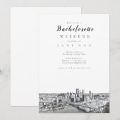 uitnodiging van Pittsburgh Bachelorette (Voorkant / Achterkant)