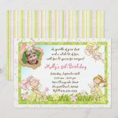 Uitnodiging van Pixie Fairy Birthday Party (Voorkant / Achterkant)