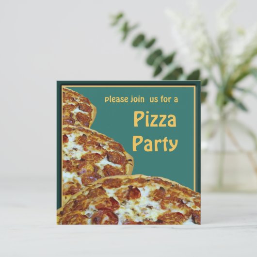 Uitnodiging van Pizza & Beer Party (Staand voorkant)