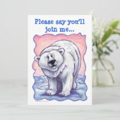 Uitnodiging van Polaire Beren (Staand voorkant)