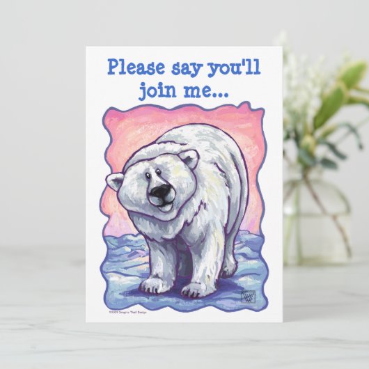 Uitnodiging van Polaire Beren (Staand voorkant)