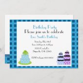 Uitnodiging van Polka Dot Birthday Cake (Voorkant / Achterkant)