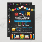 Uitnodiging van prek-Afstuderen-alkboard (Voorkant / Achterkant)