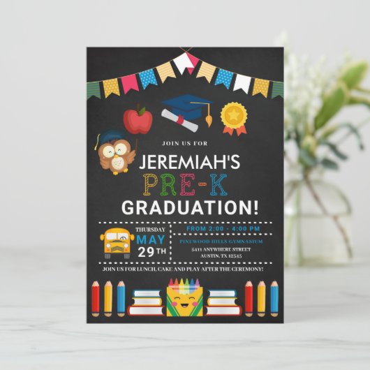 Uitnodiging van prek-Afstuderen-alkboard (Staand voorkant)