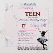 Uitnodiging van Pretiener tot Tiener (Voorkant / Achterkant)