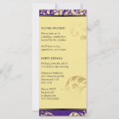 Uitnodiging van Prettige feestdagen partij - Paars (Achterkant)