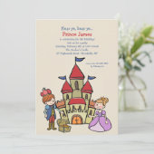 Uitnodiging van prins en Castle (Staand voorkant)