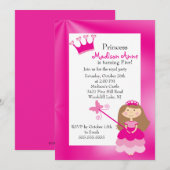  uitnodiging van prinses Birthday (Voorkant / Achterkant)