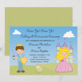 Uitnodiging van prinses Birthday (Voorkant / Achterkant)