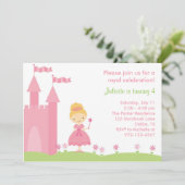  uitnodiging van Prinses Birthday (Staand voorkant)