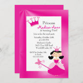  uitnodiging van prinses Birthday (Voorkant / Achterkant)