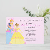  uitnodiging van prinses Girls Birthday (Staand voorkant)