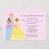  uitnodiging van prinses Girls Birthday (Voorkant / Achterkant)