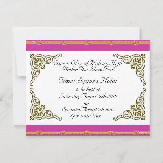 Uitnodiging van Prom-partij (Achterkant)