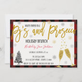 Uitnodiging van pyjama's en prosecco-kerstfeestjes (Voorkant)