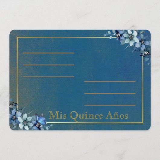 uitnodiging van Quinceañera (Achterkant)