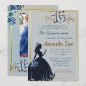 uitnodiging van Quinceañera (Voorkant / Achterkant)