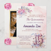 uitnodiging van Quinceañera (Voorkant / Achterkant)