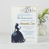 uitnodiging van Quinceañera (Staand voorkant)