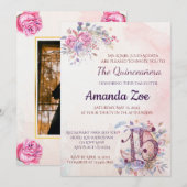 uitnodiging van Quinceañera (Voorkant / Achterkant)