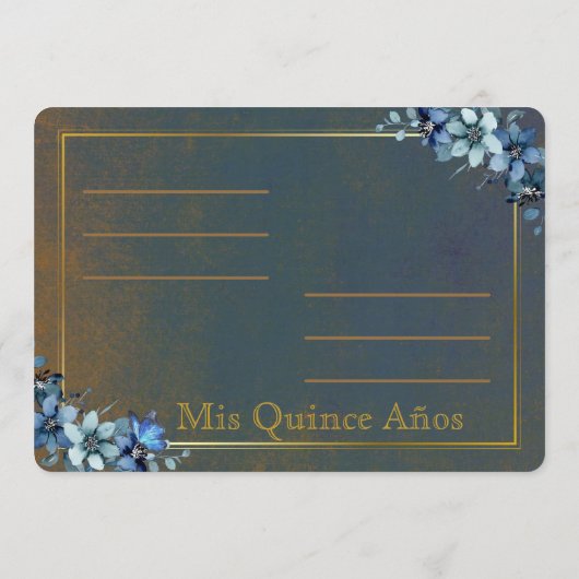 uitnodiging van Quinceañera (Achterkant)