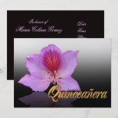 uitnodiging van Quinceanera 15e verjaardag (Voorkant / Achterkant)