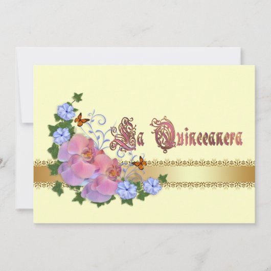 uitnodiging van Quinceanera 15e verjaardag (Voorkant)