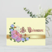 uitnodiging van Quinceanera 15e verjaardag (Staand voorkant)