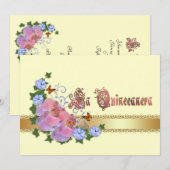 uitnodiging van Quinceanera 15e verjaardag (Voorkant / Achterkant)