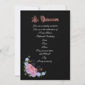 uitnodiging van Quinceanera 15e verjaardag (Achterkant)