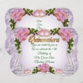 uitnodiging van Quinceanera 15e verjaardag (Voorkant / Achterkant)